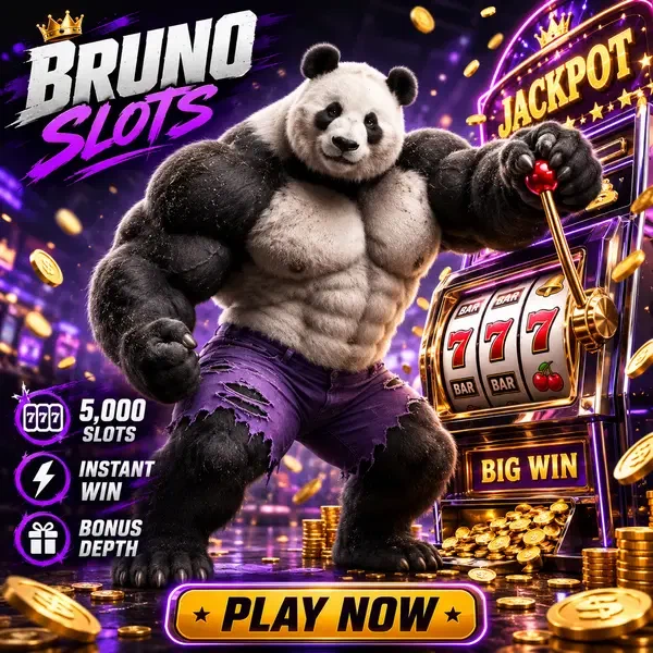 Bruno de Panda klaar om hendel te trekken bij Bruno Casino Games gokkasten