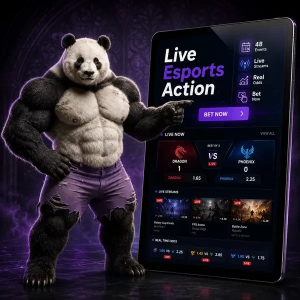 Bruno de Panda analyseert live esports streams bij Live Bruno Esports Titels en Huidige Actie