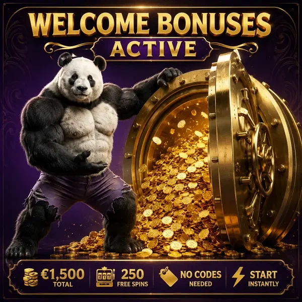 Bruno de Panda opent gouden kluis tijdens accountverificatie bij Bruno Casino