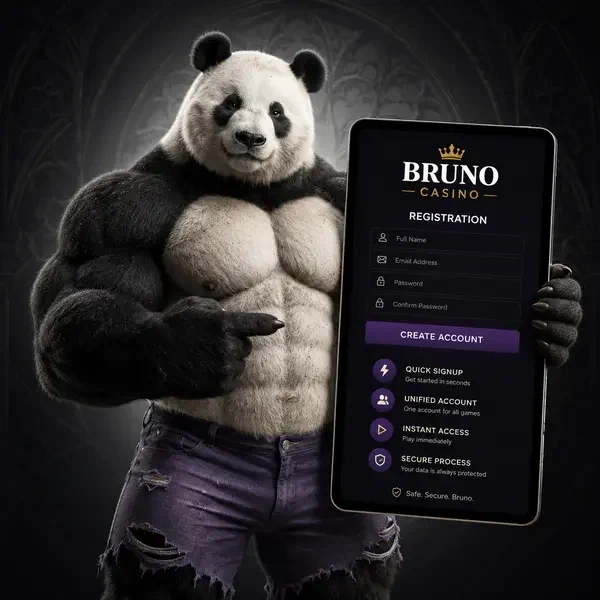 Bruno de Panda presenteert gebruiksvriendelijke aanmeldinterface bij Bruno Casino registratieportaal